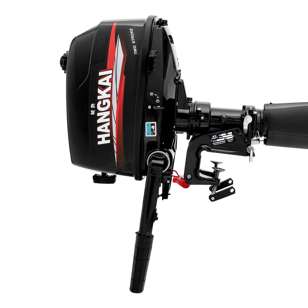 Anqidi 6HP 2 Stroke Outboard Motor, 102CC Single Cylinder Fishing Ship Engine Tiller Control Water Cooling System 4.4kW CDI