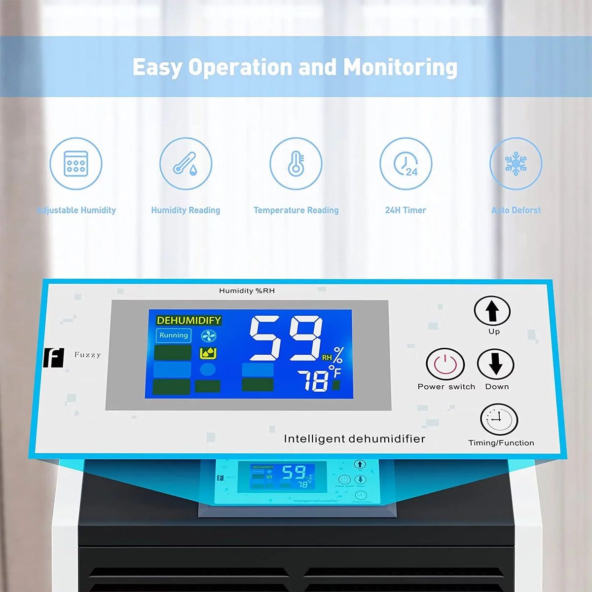 Kesnos 232 Pint Commercial Dehumidifier for Basements with Drain Hose in Area up to 8000 Sq. Ft, Large Industrial Dehumidifier for Moisture Removal