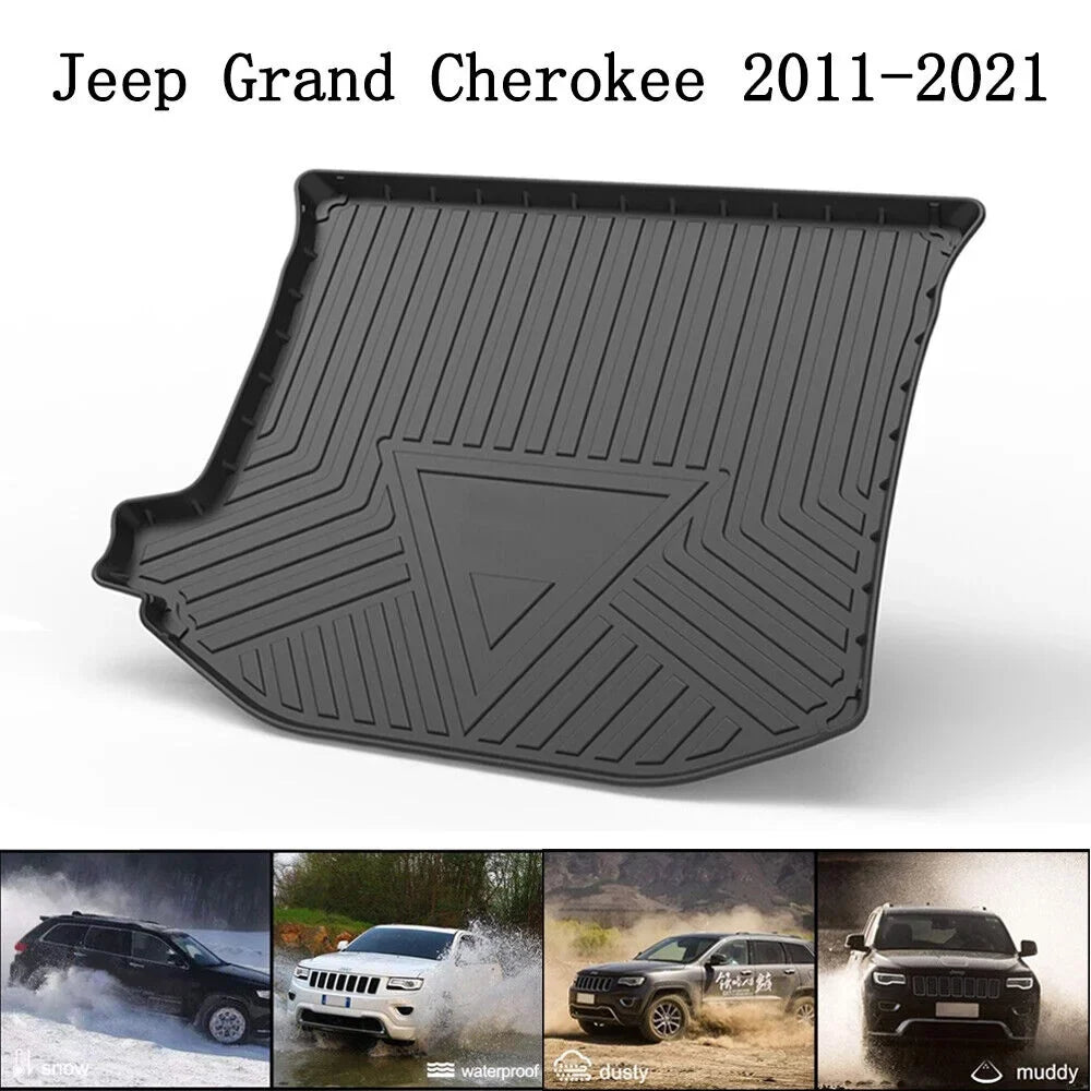 TPO Trunk Mats Fabric 3D Molded Protection For Jeep Grand Cherokee 2011-2021 Cargo Mats