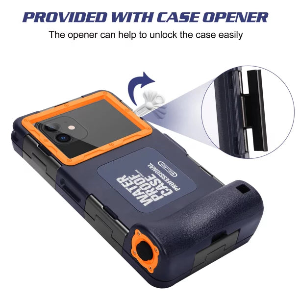 UrbanX Professional [15m/50ft] Swimming Diving Surfing Snorkeling Photo Video Waterproof Protective Case Underwater Housing for Oppo F19 Pro+ 5G And all Phones Up to 6.9 Inch LCD with Lanyard