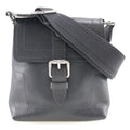Pre-Owned LOUIS VUITTON Louis Vuitton Yuma Shoulder Bag Utah M97024 Leather Basalt Black RI3059 Men's (Good)
