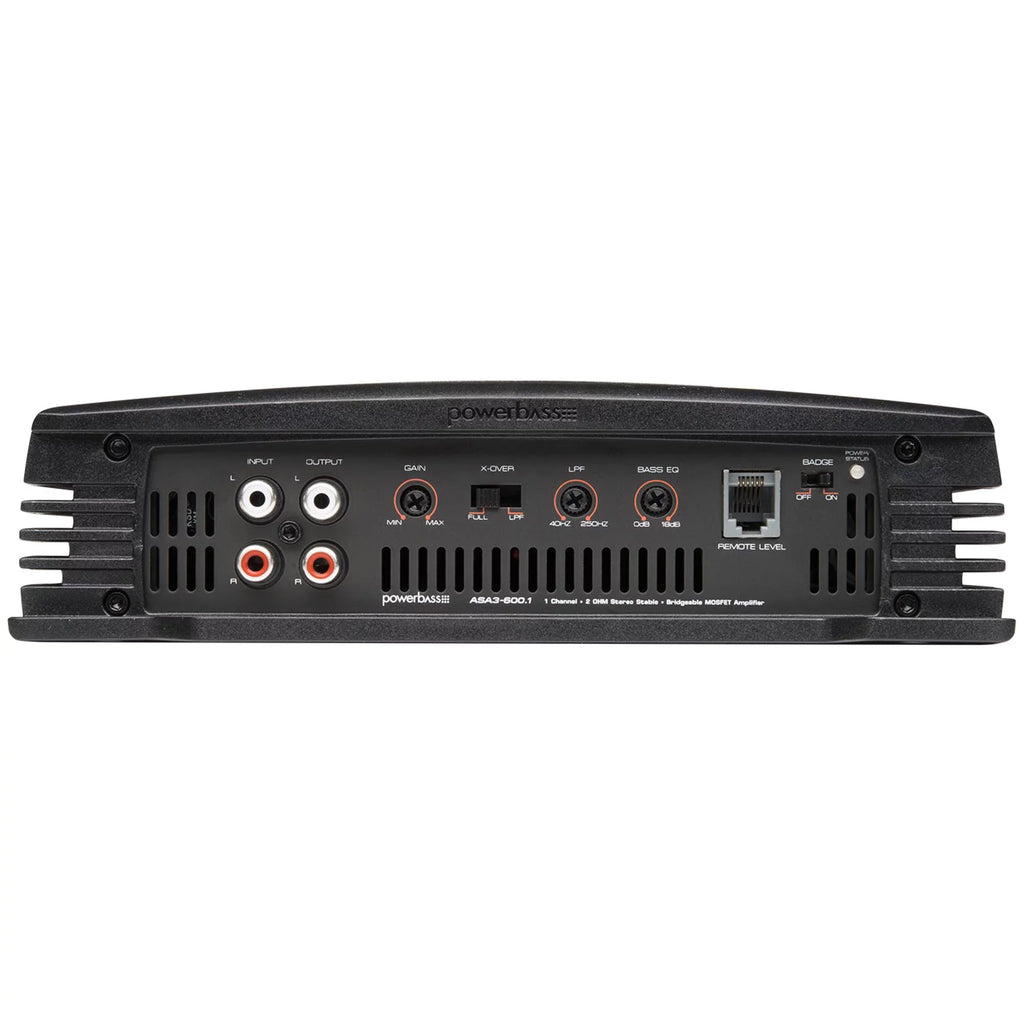 Powerbass ASA ASA3 600.1 Car Amplifier, 1200 W PMPO, 1 Channel, Class AB