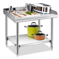 Stainless Steel Work Table - Kitchen & BBQ Table with Undershelf Workstation for Kitchen Home Restaurant Hotel-Heavy Duty Equipment Grill Stand - 24x28 Inches