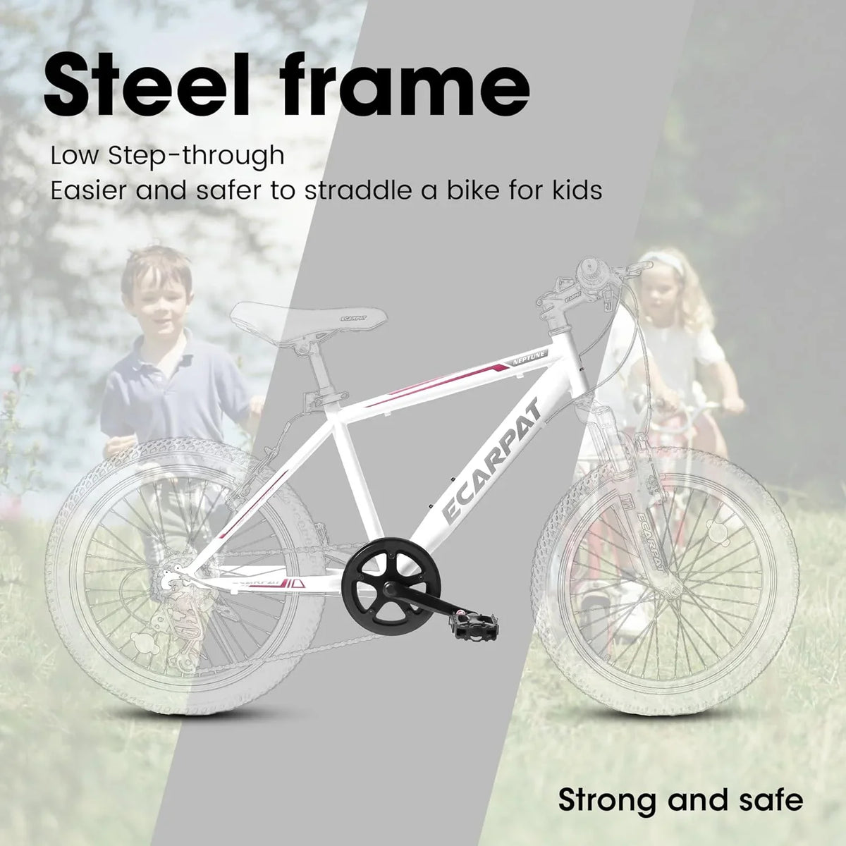 Ecarpat Kids’ Bike 20 Inch Wheel, 20 Inch Mountain Bike 7-Speed, Boys Girls Child Kids’ Bicycles