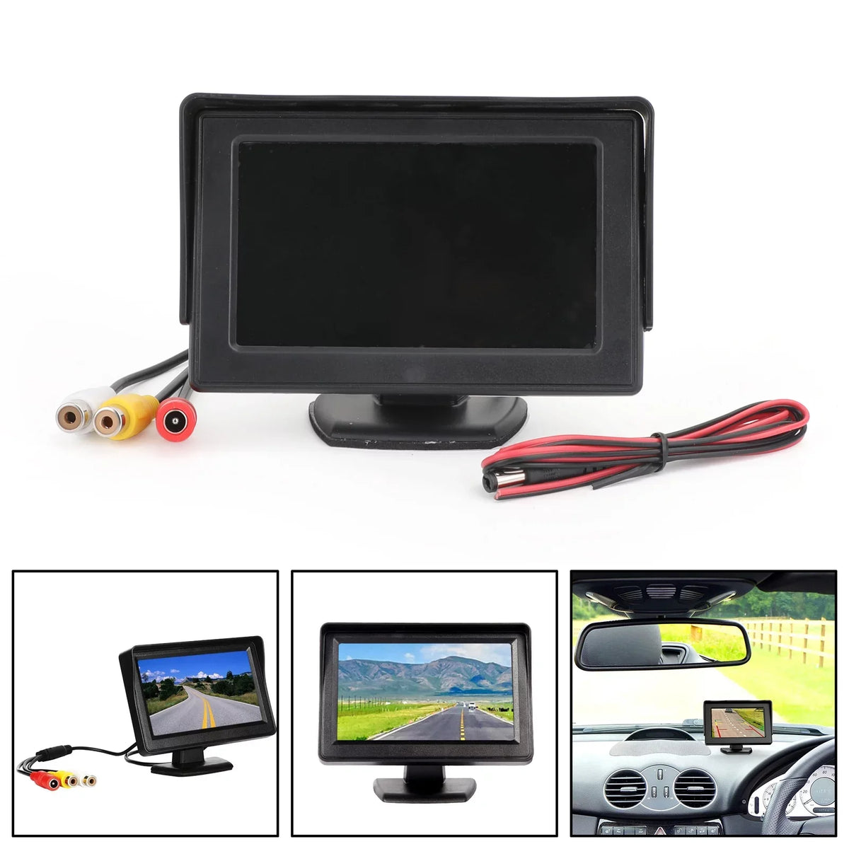 4.3" TFT LCD Car MonitorRear View HD Camera Display Reverse Monitor NTSC PAL