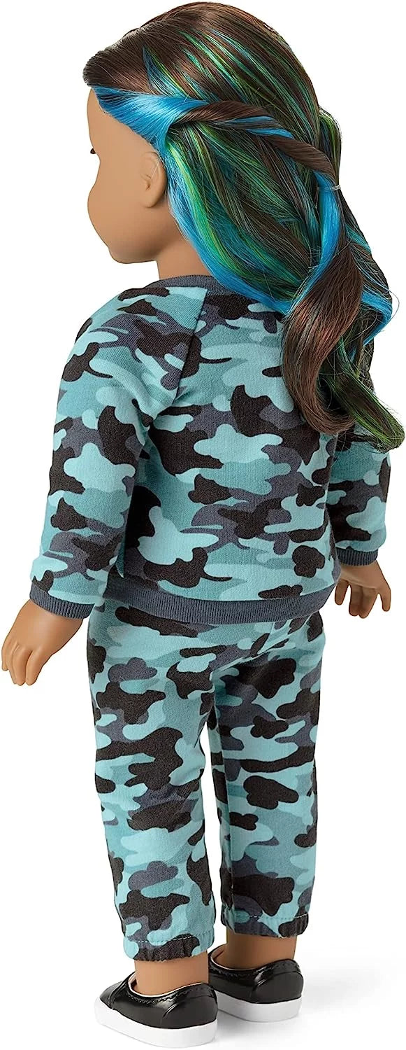 n Girl Doll #89 Hazel Eyes Brown Hair Blue Highlights Street Chic Outfit 18" Truly Me DN89