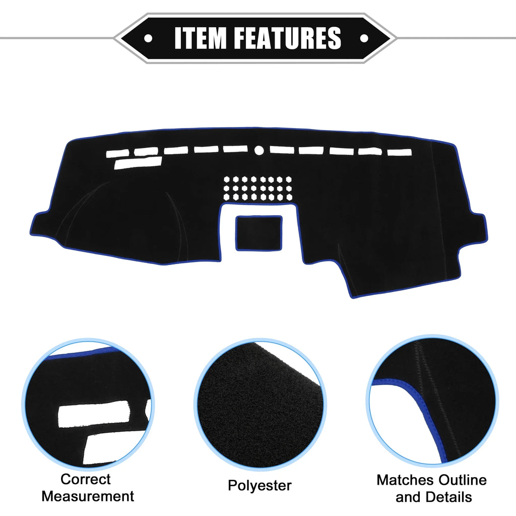Unique Bargains Car Center Console Dashboard Protection Mat for Ford F150 2015-2020 Protective Polyester Black Blue