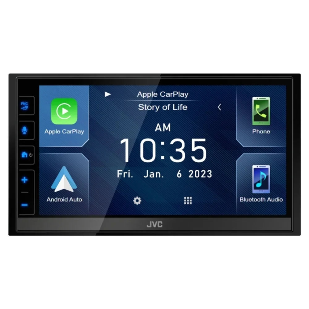 New JVC KW-M785BW 6.8" Shallow-Chassis Multimedia Receiver w/ Backup Bullet Camera