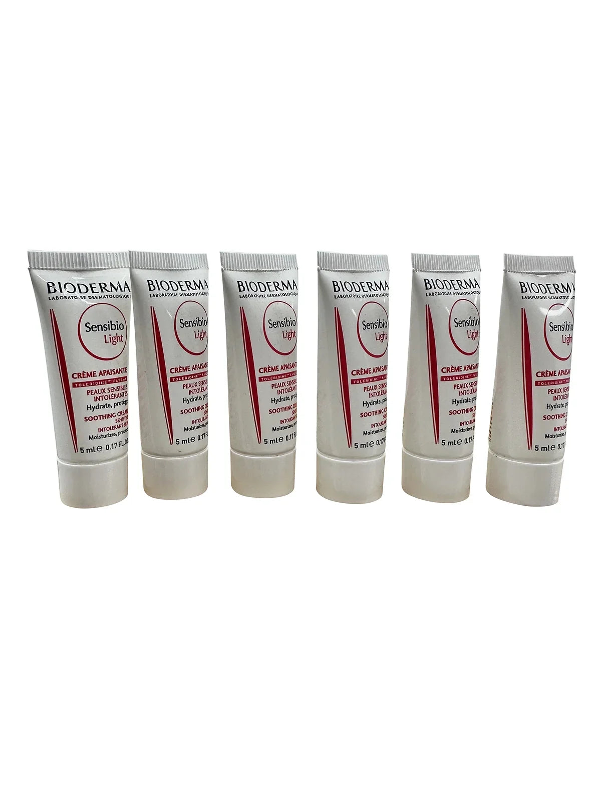 Bioderma Sensibio Light Soothing Cream Sensitive & Intolerant Skin 0.17 oz Set of 6