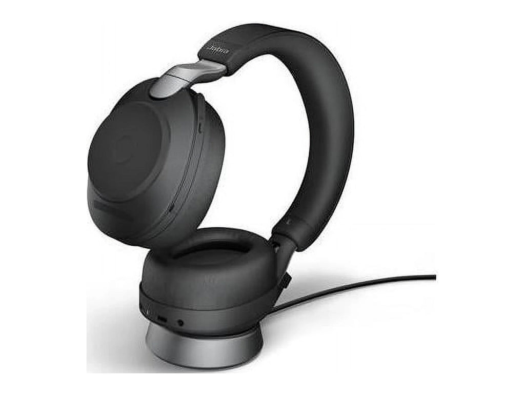 Jabra Evolve2 85 UC Wireless Headphones with Link380a, Stereo, Black - Wireless Bluetooth Headset for Calls and Music, 37 Hours of Battery Life, Advanced Noise Cancelling Headphones