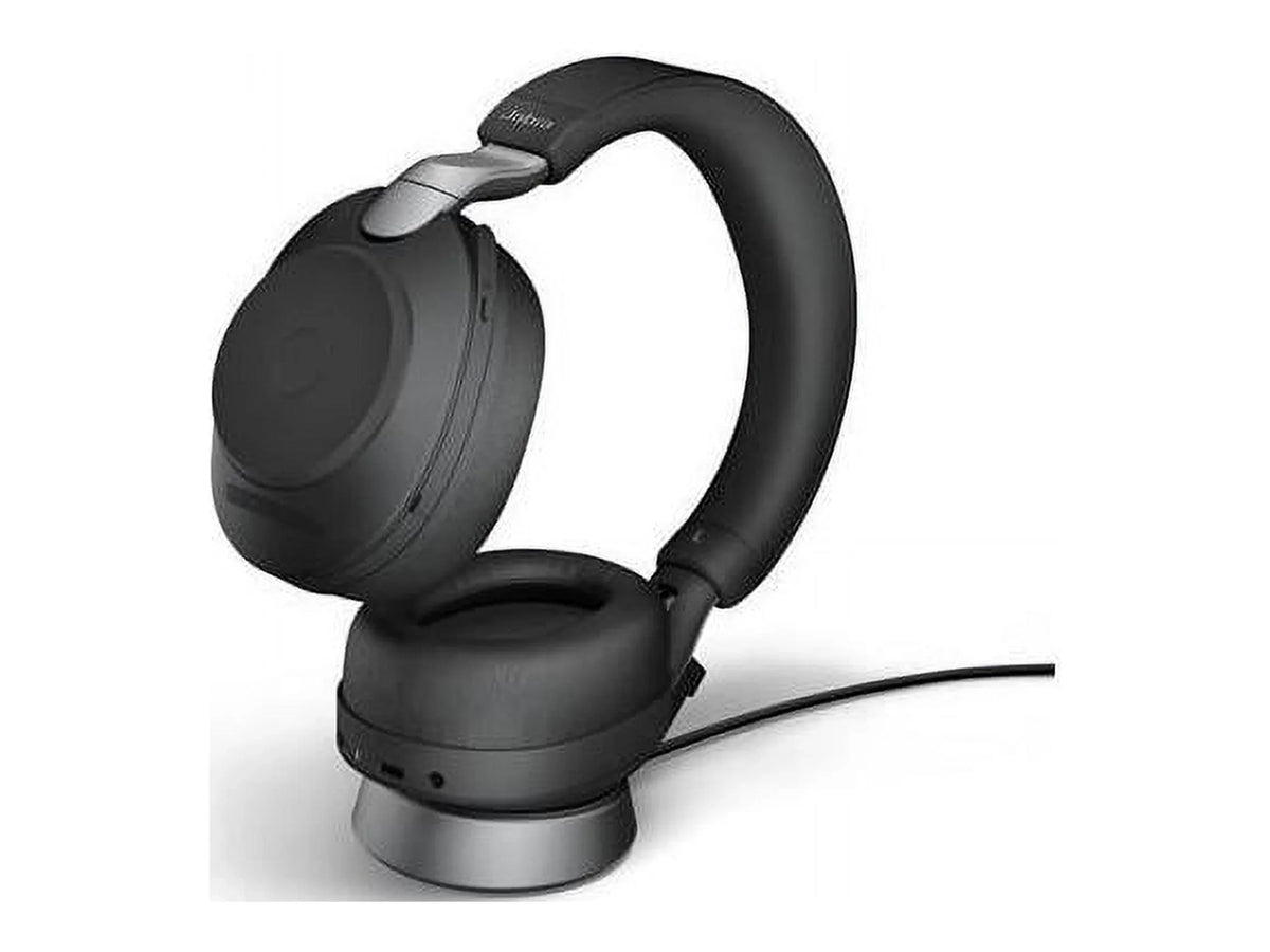 Jabra Evolve2 85 UC Wireless Headphones with Link380a, Stereo, Black - Wireless Bluetooth Headset for Calls and Music, 37 Hours of Battery Life, Advanced Noise Cancelling Headphones