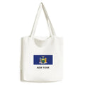State Flag s New York Tote Canvas Bag Shopping Satchel Casual Handbag