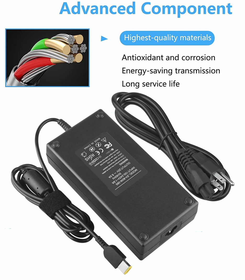 KONKIN BOO Compatible 170W 20V 8.5A AC Adapter Laptop Charger Replacement for Lenovo ThinkPad W540 W550s E440 E450 E555 S431 T540p X240 X250 Yoga 15 36200321 45N0487 4X20E50574 36200321 PA-1171-71