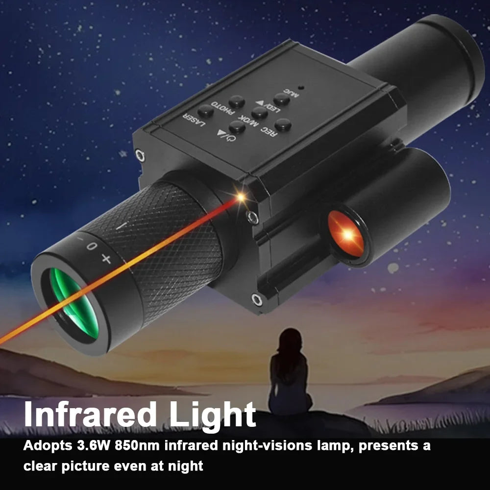 walmeck Portable Monocular Night-Visions Sight Device Day Night Use Telescopes 1.2inch Display Photo Taking Video Recording Infrared Digital Video Camera for Fishing Ship Wildlife Observation