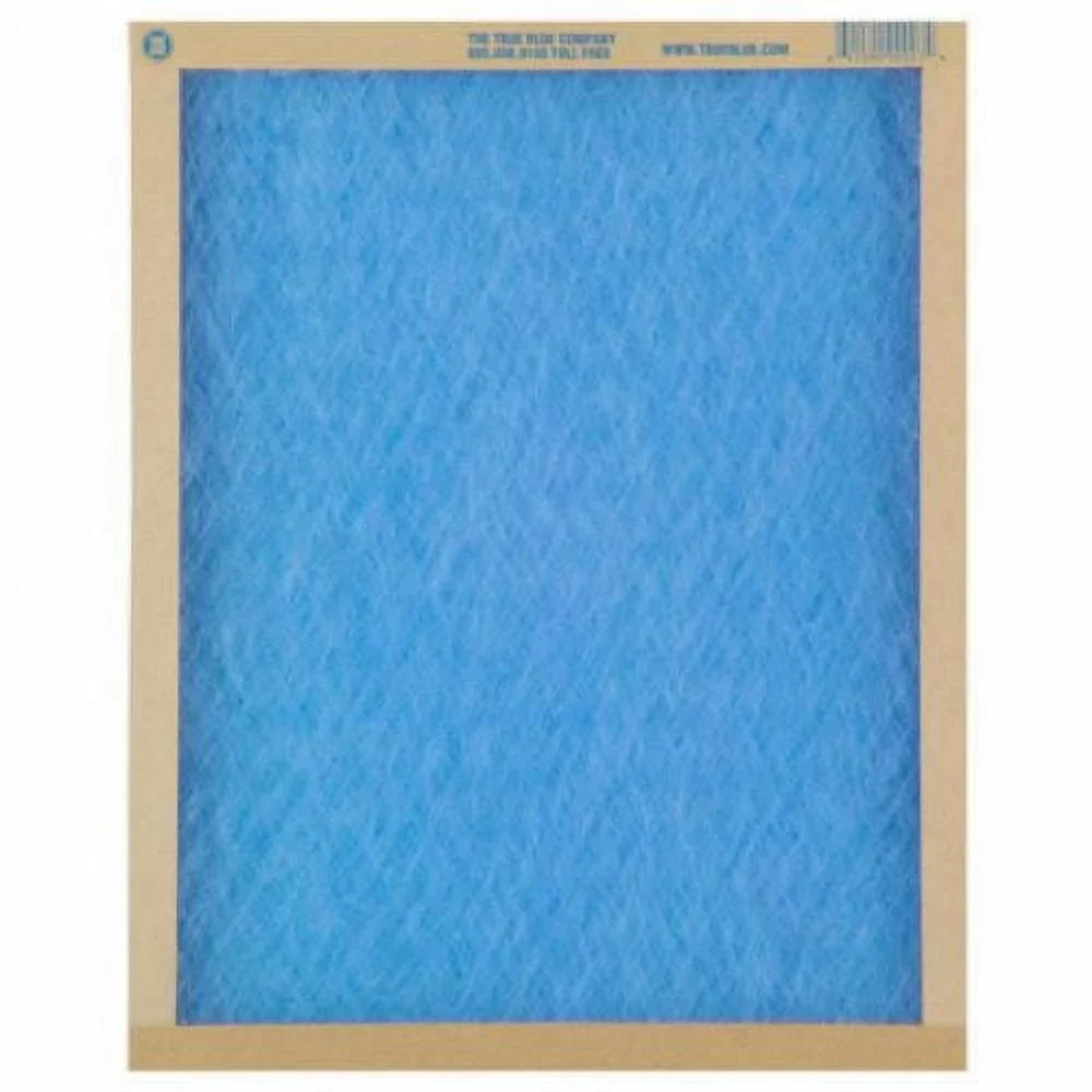 True Blue 116301 16" x 30" x 1" Flat Panel Spun Fiberglass Disposable Furnace Air Filter MERV 2 - Quantity of 12