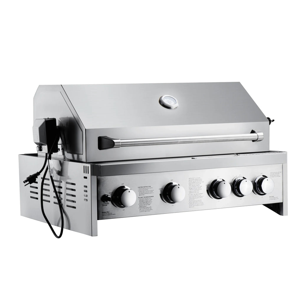 30 in. Built-in Liquid Propane BBQ Grill for Outdoor Kitchen in Stainless-Steel (KM-OKS-BQ30)