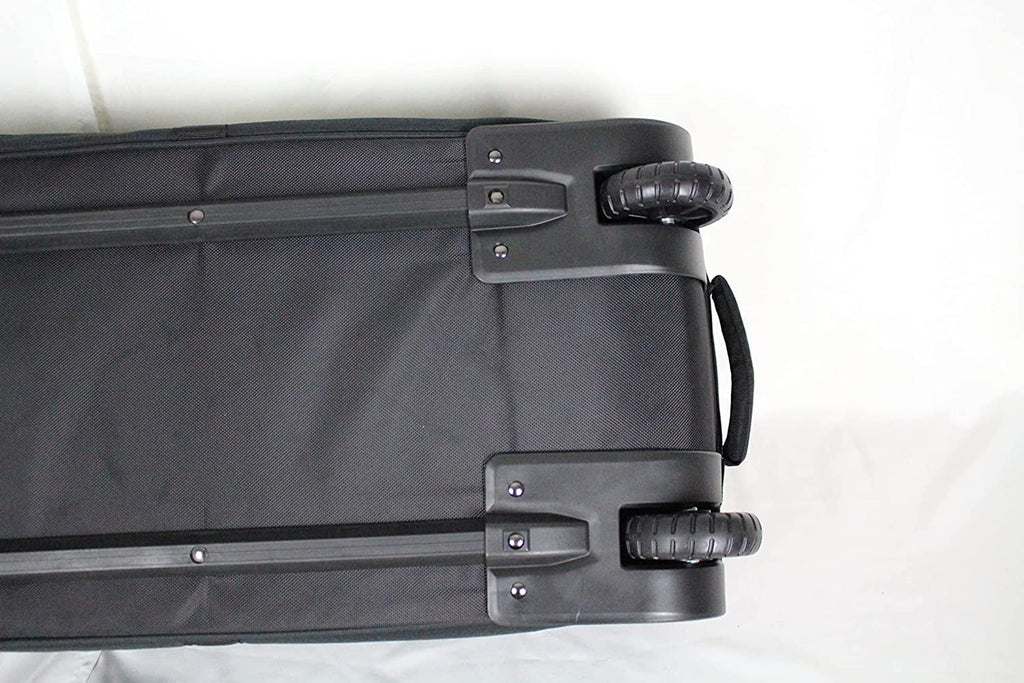 Rolling Double Ski Bag, Padded Double Ski Bag With Wheels For Air Travel, Two External Boot Pockets, Easy To Load, Oversized
