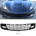 Kojem Front Lower Grille for 2014-2019 Chevrolet Corvette C7 All Models Z06 Style Bumper Wrap Painted Glossy Black Plastic (W/O Front Camera Bracket)