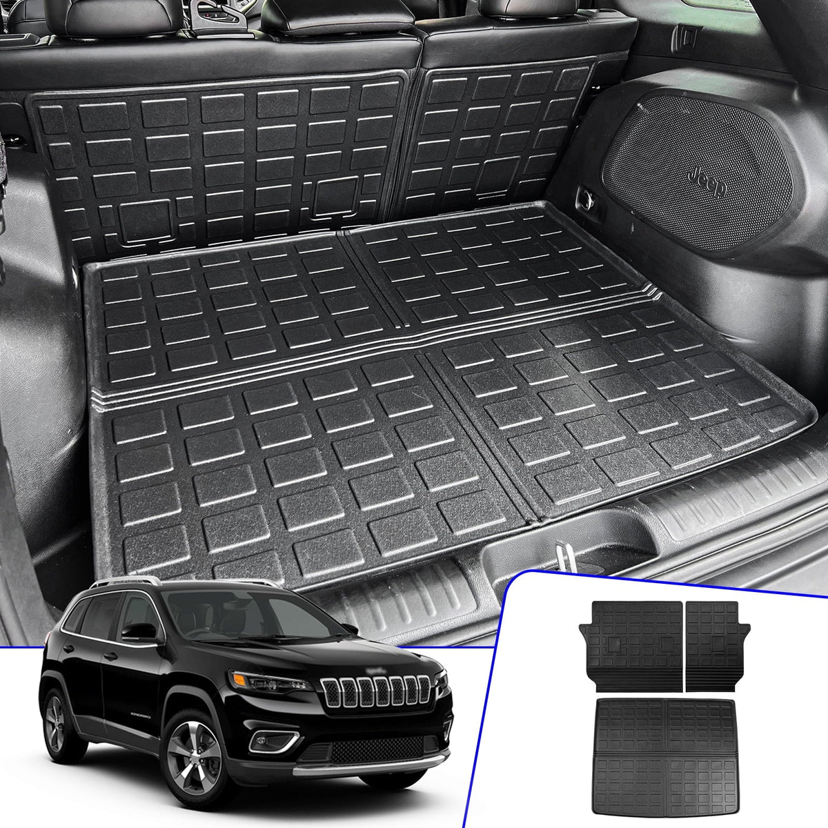 Fit 2019-2023 Jeep Cherokee Cargo Liner Trunk Mat Back Seat Shield Protector 2022 Jeep Cherokee Accessories