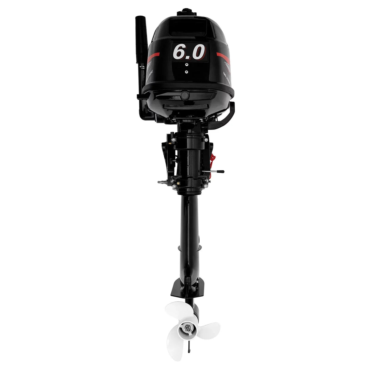 Anqidi 6HP 2 Stroke Outboard Motor, 102CC Single Cylinder Fishing Ship Engine Tiller Control Water Cooling System 4.4kW CDI
