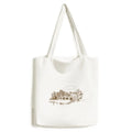 Charles Bridge Prague Czech Landmark Tote Canvas Bag Shopping Satchel Casual Handbag