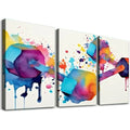YIKUMA medical poster Two Dumbbells Gym Art Sport Workout Poster Watercolor Art Digital Printable Download canvas abstract wall art for living room 12''x16''X3 Panels Modern Canvas Wall Art 12x16x3pcs