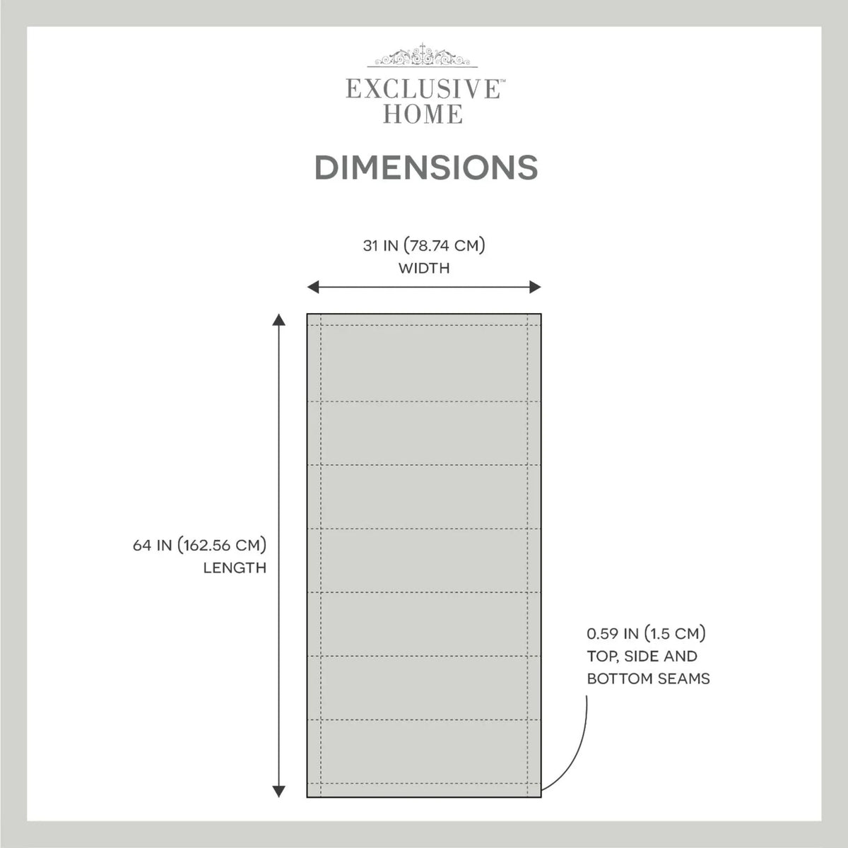 Exclusive Home Ricardo Total Blackout Roman Shade, 31"x64", Natural