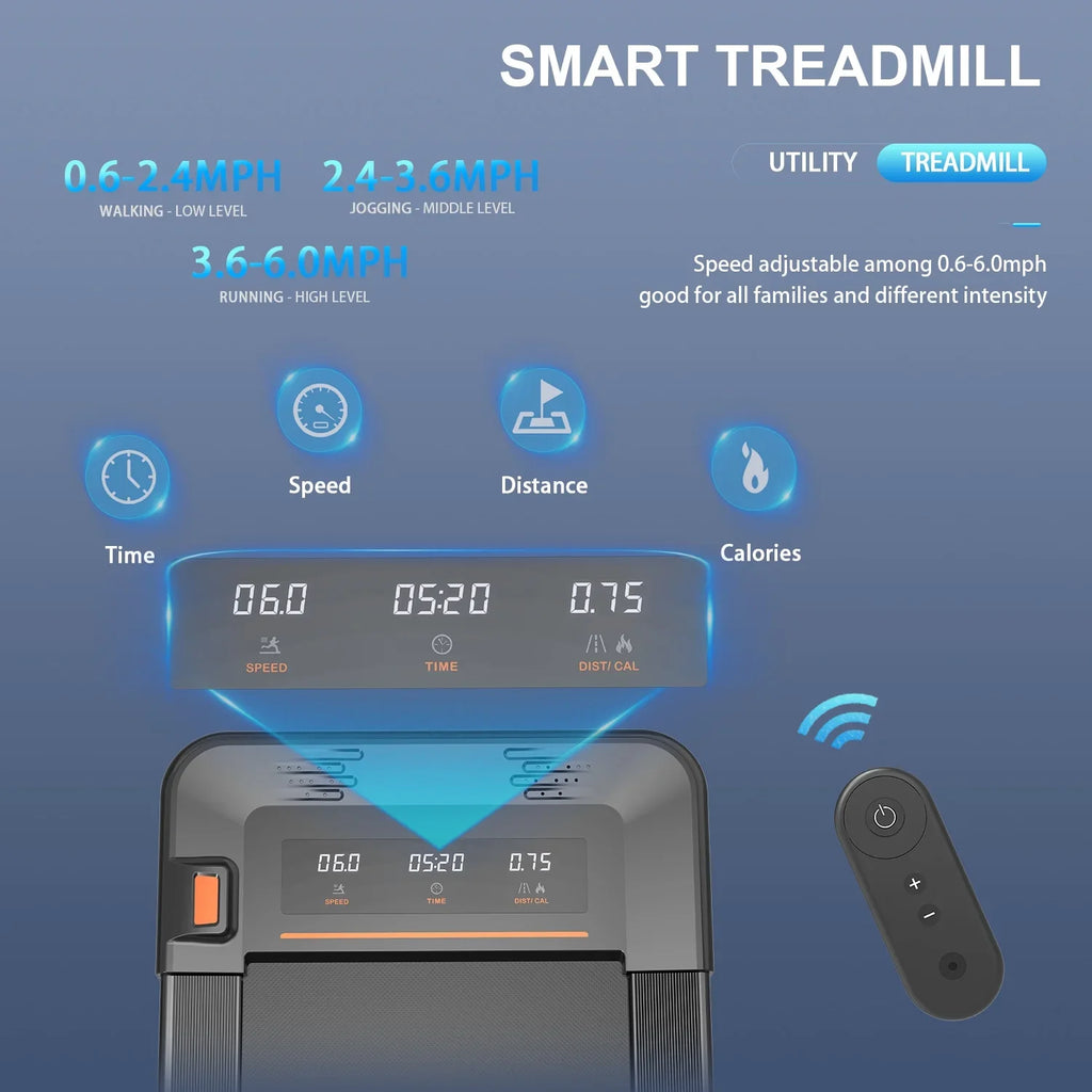 Compact Under Desk Treadmill - 70.0 - Stay active and productive with our durable treadmill!
