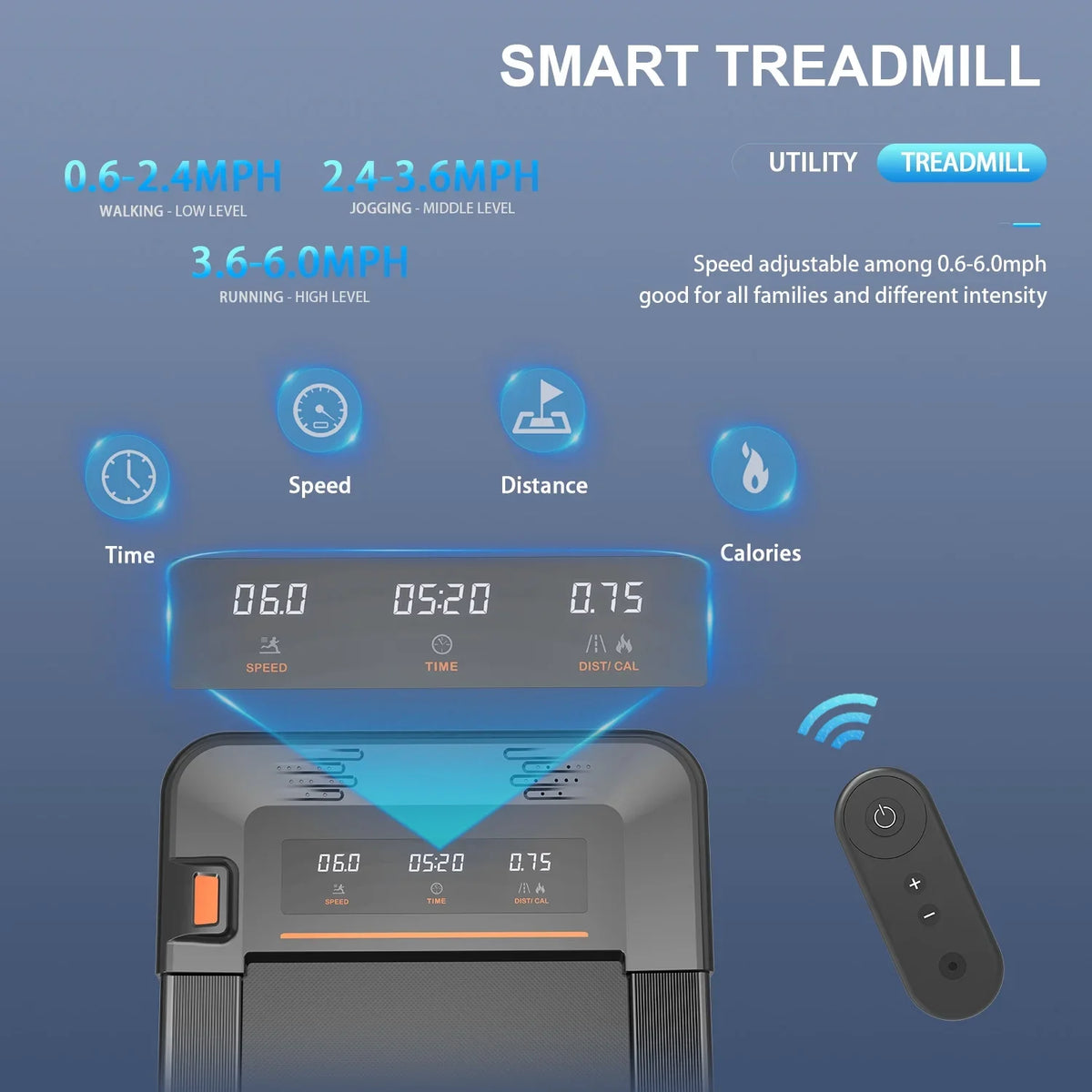 Compact Under Desk Treadmill - 70.0 - Stay active and productive with our durable treadmill!