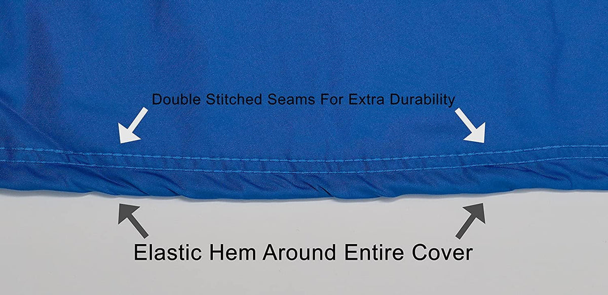Custom Contour Fit Weatherproof Jet Ski Wrap for Kawasaki 900 STS 2001-2002 - Blue/Black Color - All Weather - Trailerable - Protect from Rain & Sun! Includes Trailer Straps & Storage Bag