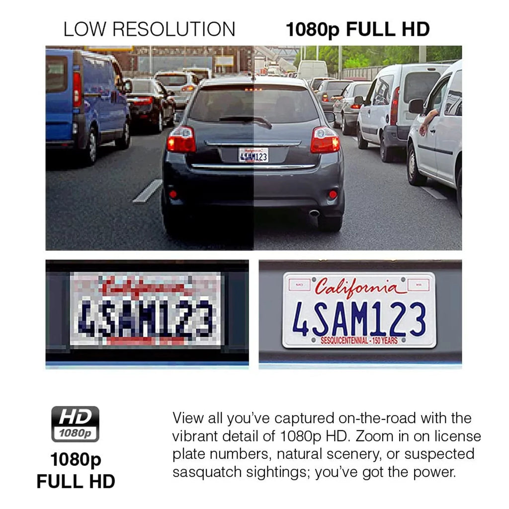 Rovi CL-6001 Magnetic Mount 1080p Full HD High Definition Panoramic Car Dash Camera Recorder with 1.5 Inch Wide Screen Wi-Fi, GPS, Loop Video Recording, Impact Detection and 360 Degree Rotation
