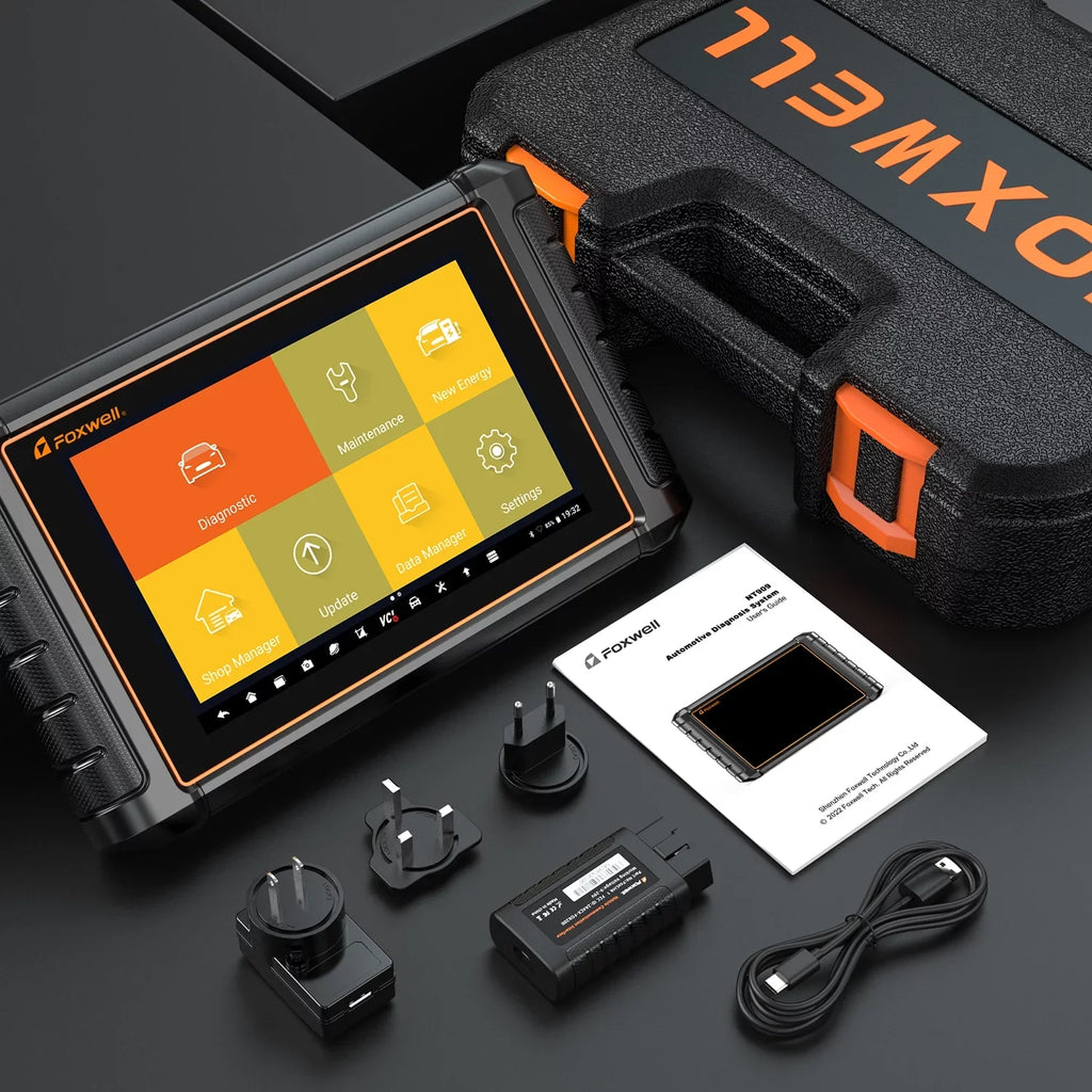 Foxwell NT909 Automotive Diagnostic Scan Tool All Systems Bi-directional Control Active Test OBD2 Scanner 30+ Reset Services Car Scanner OBDII Code Reader AutoVIN FCA AutoAuth Vehicle Analyzer