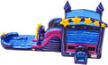 JumpOrange Commercial Grade Bounce House Water Slide with Detachable Deep Pool and Dual Lane (with Blower), Galaxy Theme