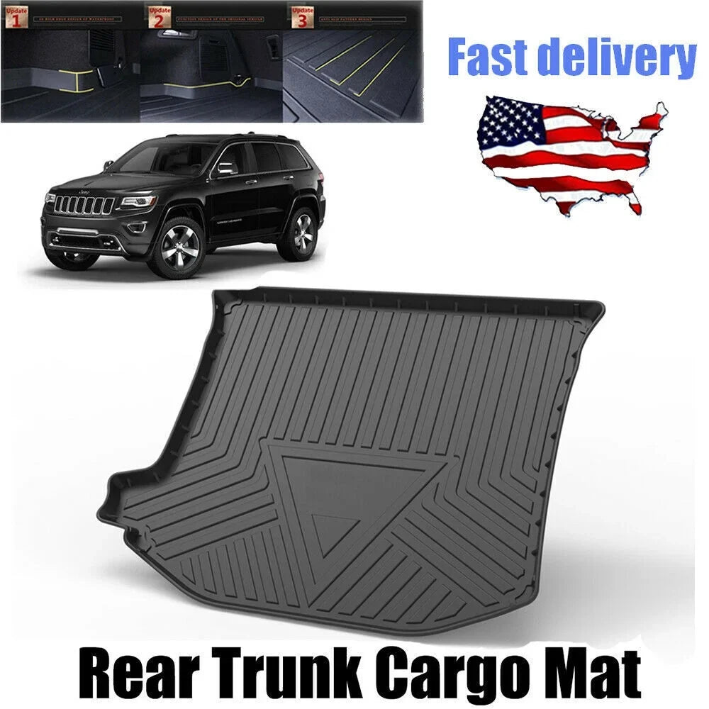 TPO Trunk Mats Fabric 3D Molded Protection For Jeep Grand Cherokee 2011-2021 Cargo Mats