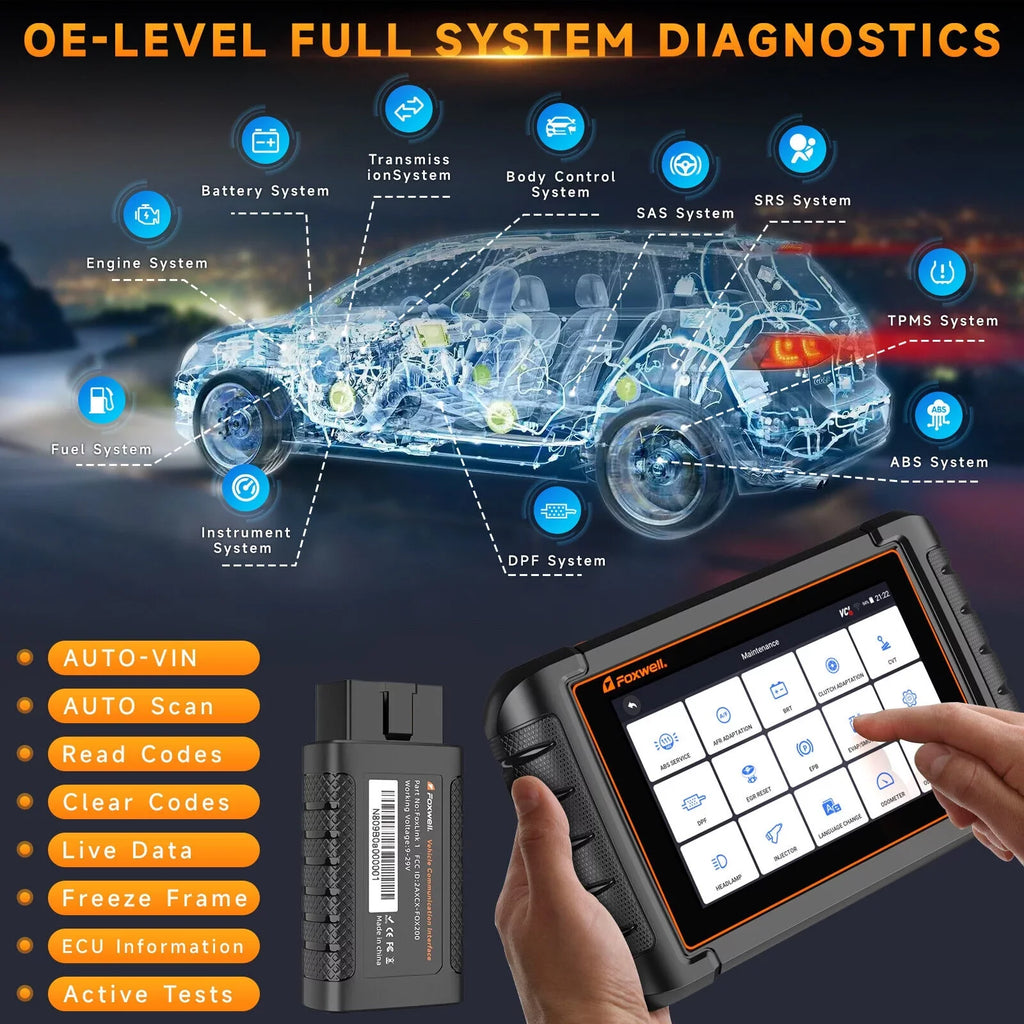 Foxwell NT809 BT All System Bidirectional OBD2 Scanner Auto Diagnostic Tool IMMO