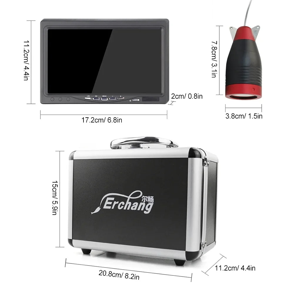 Erchang Undersea camera,Camera Ship Lake Sea Inch Monitor Craft Fish 7 Inch Camera Portable Fish Portable Fish 7 Monitor Craft Lake 7 Inch Monitor