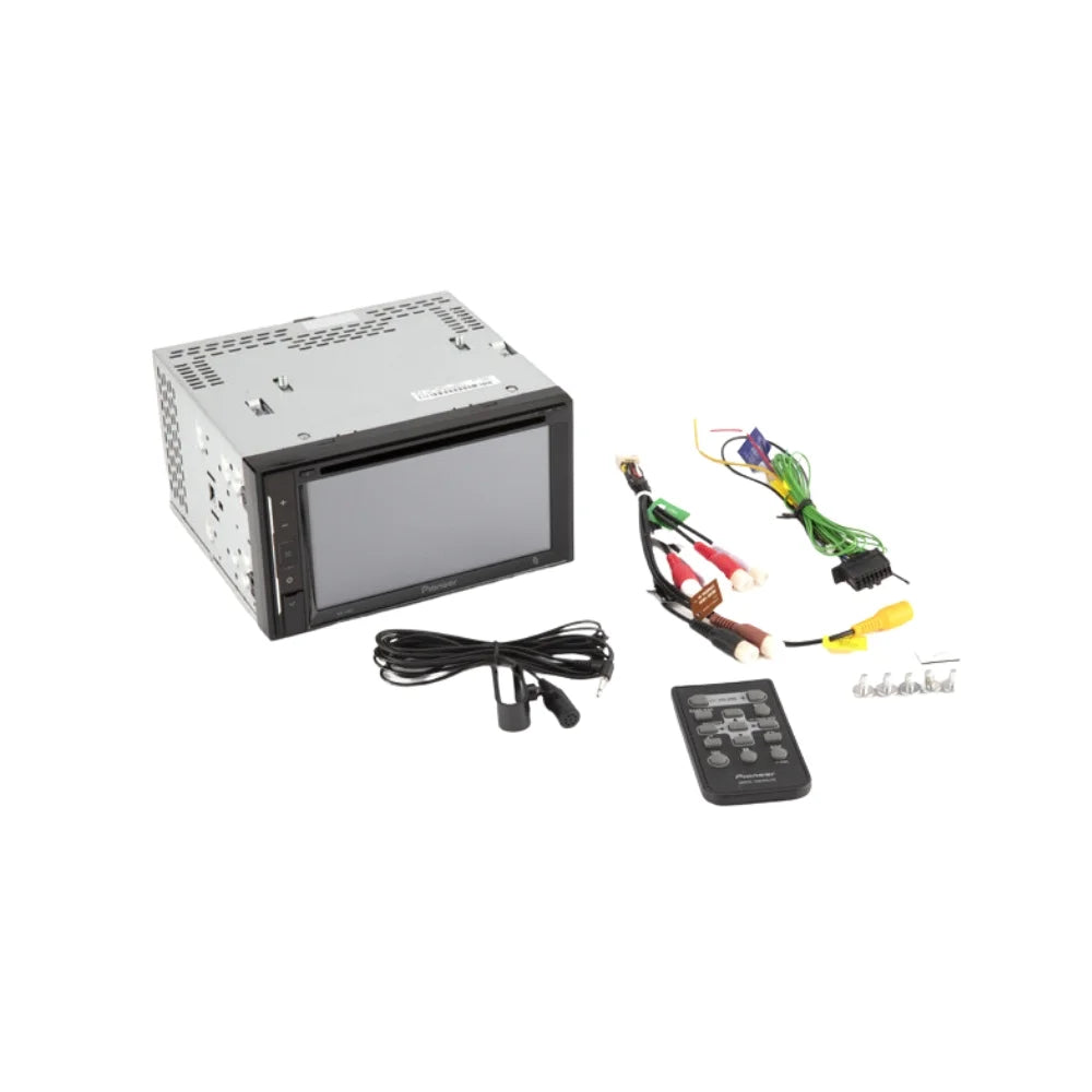 KIT2587 Bundle with Pioneer Multimedia DVD Car Stereo and Installation Kit - for 2009-2013 Frontier / Bluetooth Touchscreen, Backup Camera, Double Din Mounting Dash Kit