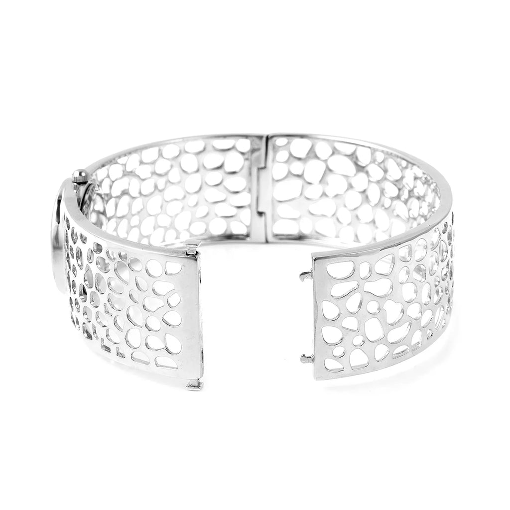 Rachel Galley Swiss Movement Watch Wristlet Silver Back 7.5 in