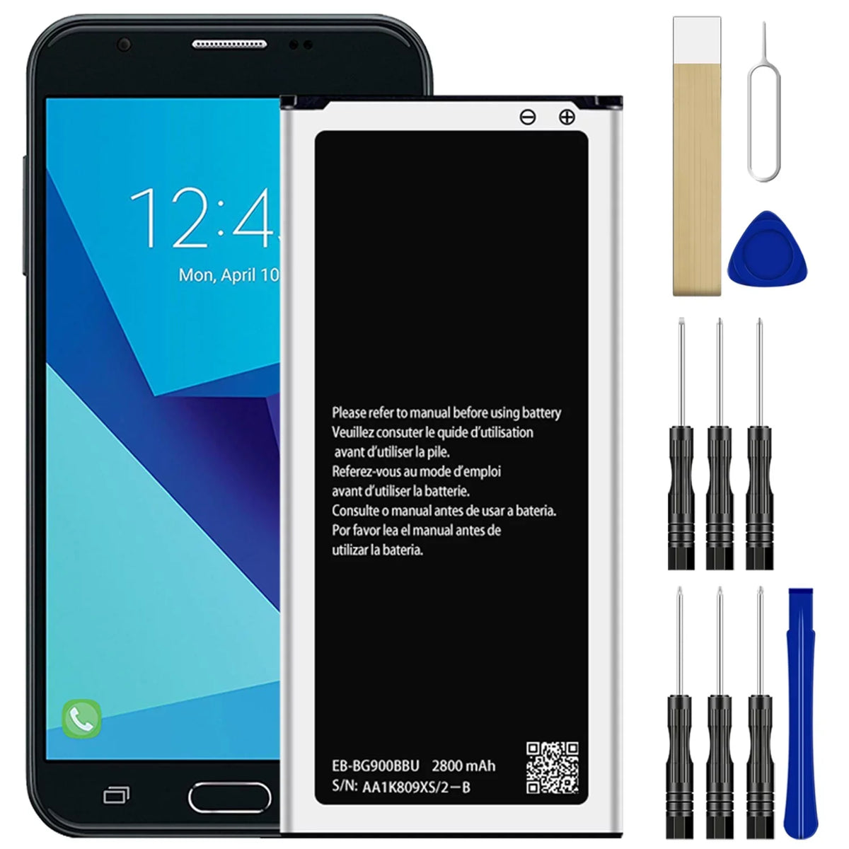 Replacement Battery EB-BG900BBU EB-BG900BBC for TracFone Samsung Galaxy S5 S902L SM-S902L Tool