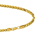 JewelStop 14k Semi-Solid Yellow Gold 4.1mm Diamond-Cut Lite Franco , Lobster Claw- 8 Inches, 5.6gr.