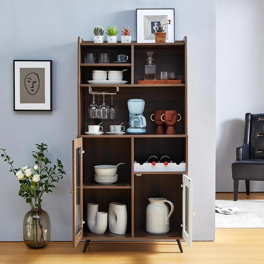TJUNBOLIFE Locker Wine Rack Locker Cabinet Locker Multifunctional Cabinet Kitchen Cabinet Dining Room Cabinet with Mix of Cabinets and Shelves for Home Bedroom Living Room