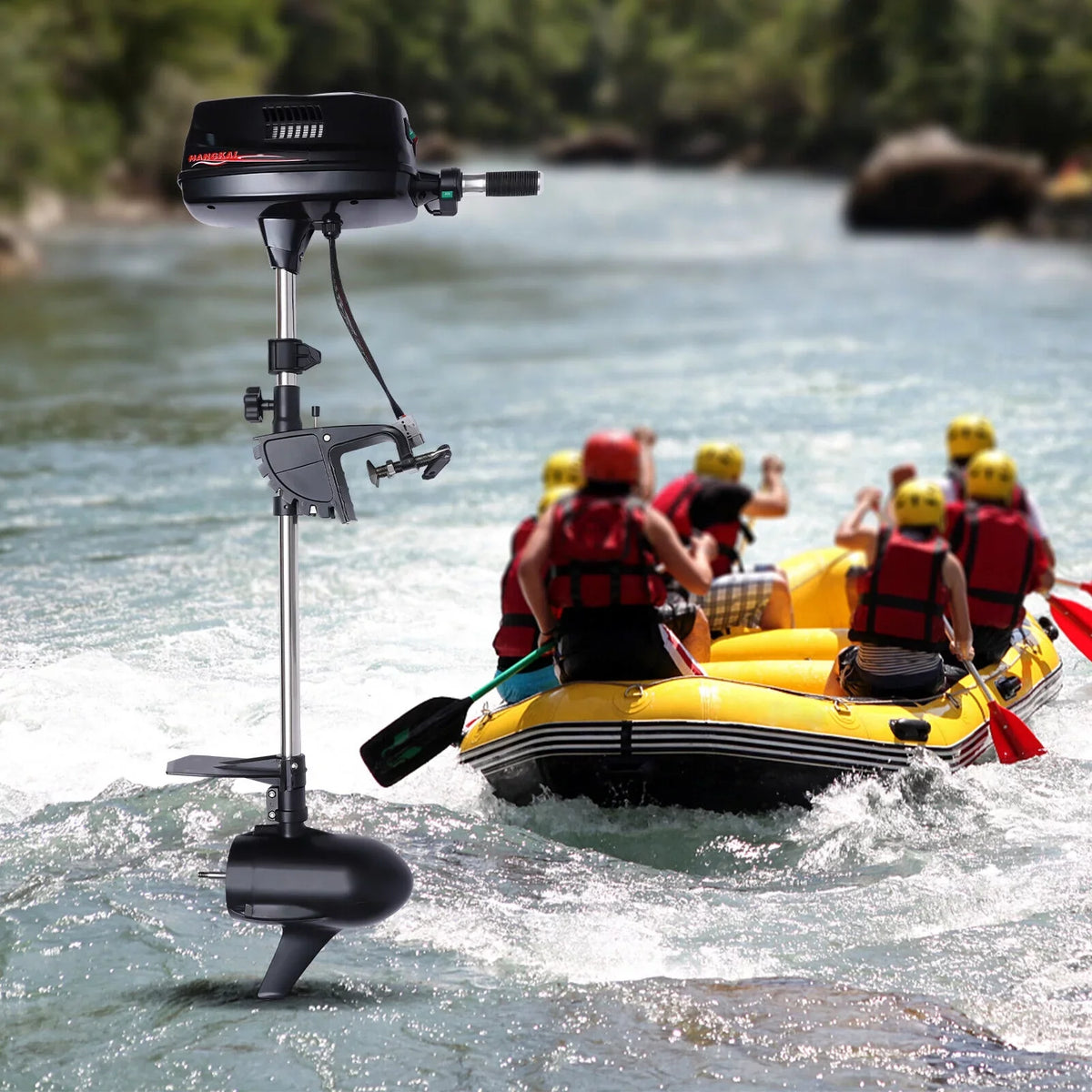 ZhdnBhnos 2.2KW 60V 10HP Heavy Duty Outboard Motor Fishing Ship Engine Electric Brushless Trolling Motor Tiller Control 3000 R/Min