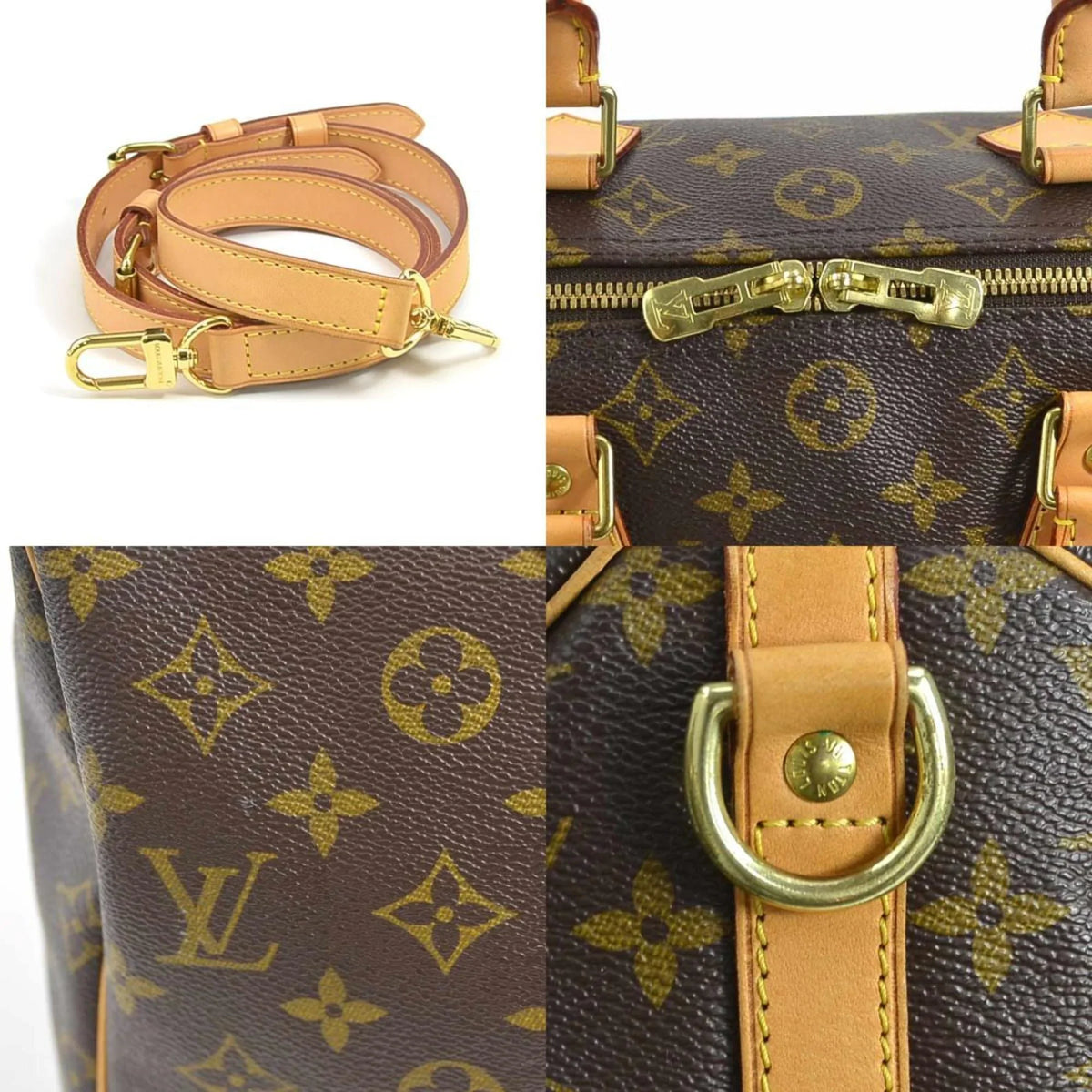 Pre-Owned LOUIS VUITTON Handbag Crossbody Shoulder Bag Monogram Speedy Bandouliere 30 Canvas Brown Women's M40391 (Good)