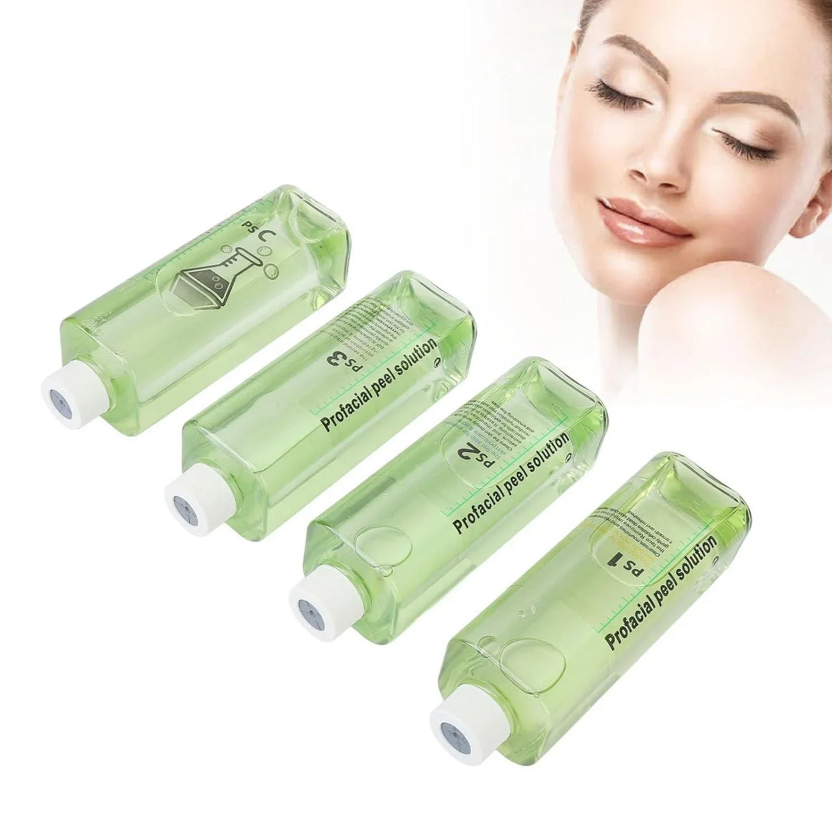 4pcs Hydra Peeling Facial Serum for Dermabrasion Machine Deep Cleansing Hydro Dermabrasion Solution Daily Skin Care Brightening and Hydrating Facial Serum