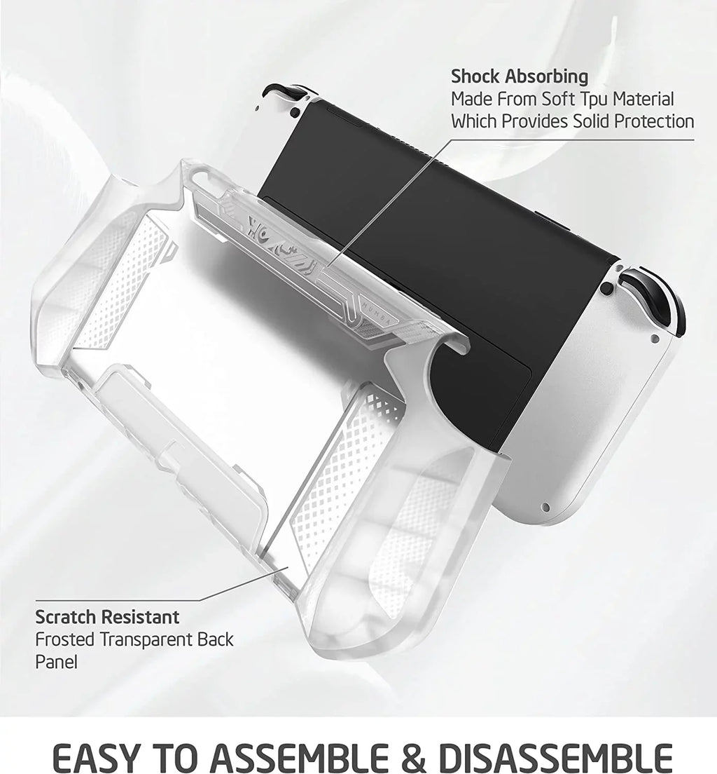 Dockable Case for Nintendo Switch O 2021, [Blade Series] TPU Grip Protective Shield Accessories Compatible