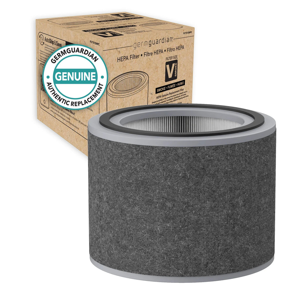 Germ Guardian Filter V Smoke Clear HEPA Genuine Replacement Filter for AirSafe and AC151 Air Purifiers, FLT151SM