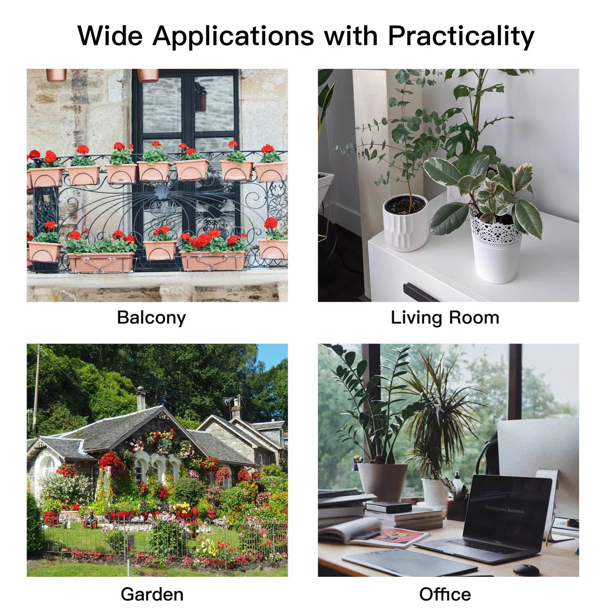 Lixada WiFi Smart Watering System with Dual Pump Programmable Time Setting Solar Panel USB Charging Built-in Battery Suitable for Home Garden