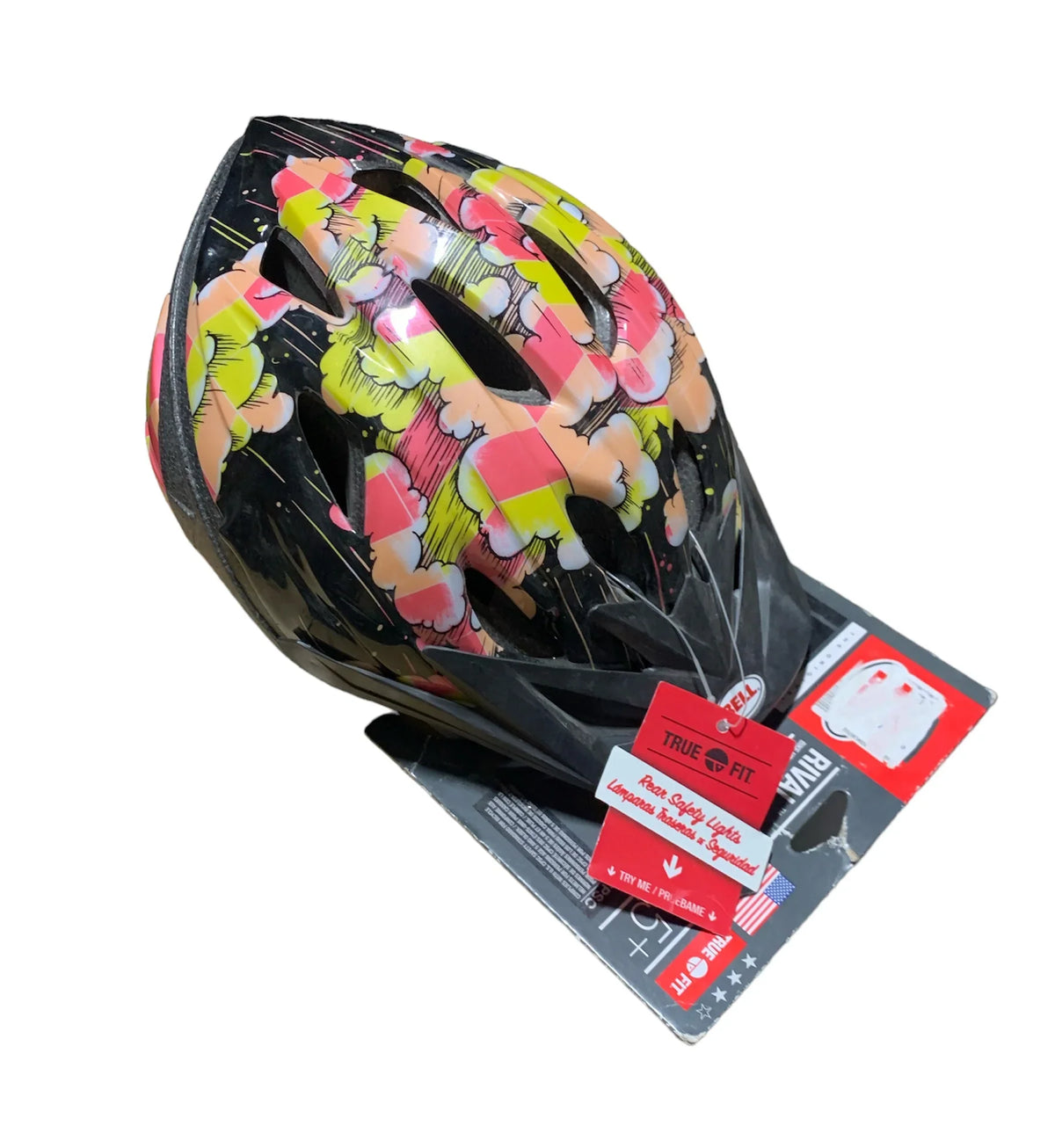 Bell True Fit Rear Safety Lights Bike Bicycle Helmet Kids AGES 5+