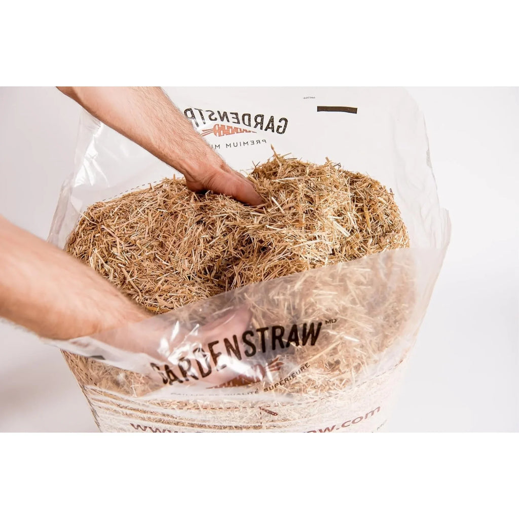 HealthiStraw GardenStraw Clean Premium Straw Mulch for Gardening, Lawn Seeding and Composting, 3 Cu Ft (Garden Wrap 100 sq ft)