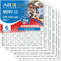 16x16x1 Air Filter MERV 11 Comparable to MPR 1000, MPR 1200 & FPR 7 Electrostatic Pleated Air Conditioner Filter 6 Pack HVAC Premium Made 16x16x1 Furnace Filters by AIRX FILTERS WICKED CLEAN AIR.